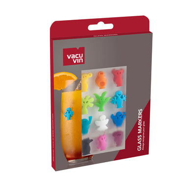 GLASS MARKERS PARTY PEOPLE SET OF 12 - ASSORTED - VACU VIN # 1886060