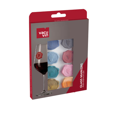 Glass Markers Classic Grapes; Gift Box of 8