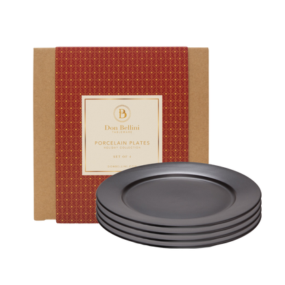 De Terra Plate Set [SET OF 4] - Black - DON BELLINI #DB2110120-S