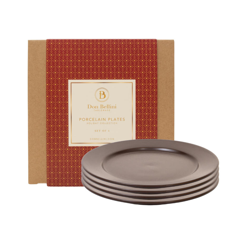 De Terra Plate Set [SET OF 4] - Brown - DON BELLINI #DB2310120-S