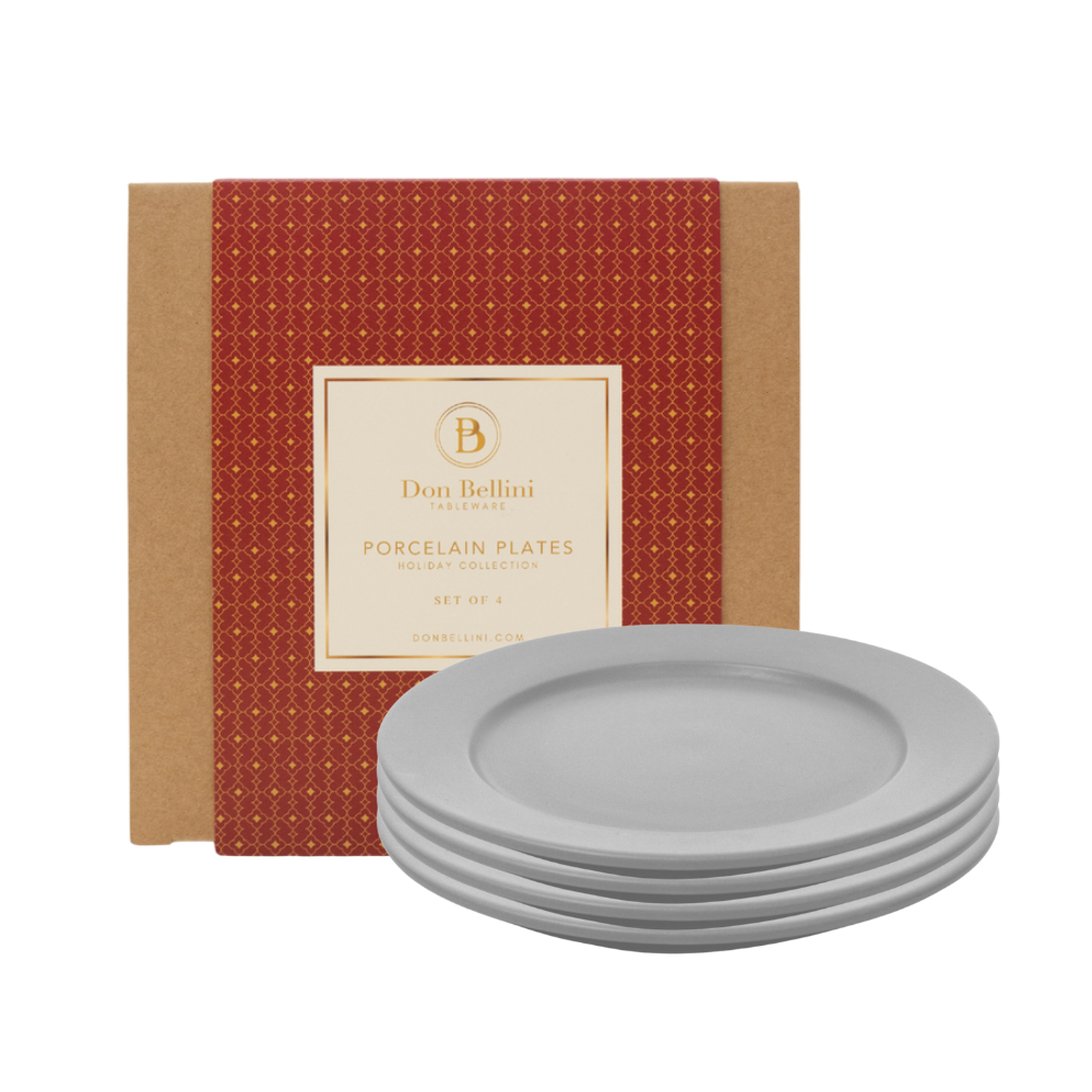 De Terra Plate Set [SET OF 4] - Grey - DON BELLINI #DB2410120-S