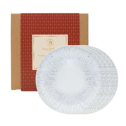Linea Plate Set [SET OF 4] - Blanc - DON BELLINI #DBLN310120-S