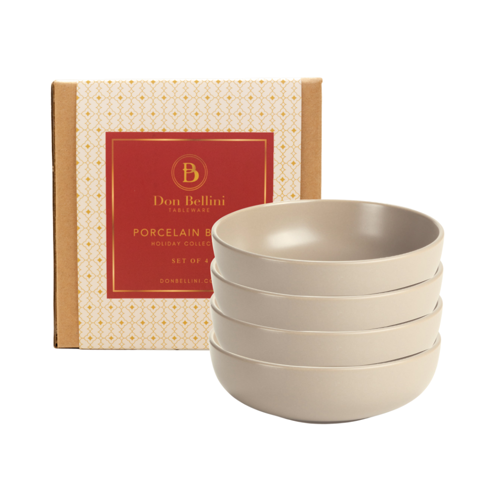 De Terra Small Bowl Set [SET OF 4]- Khaki - DON BELLINI #DB2229013-S