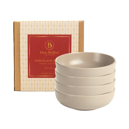 De Terra Small Bowl Set [SET OF 4]- Khaki - DON BELLINI #DB2229013-S