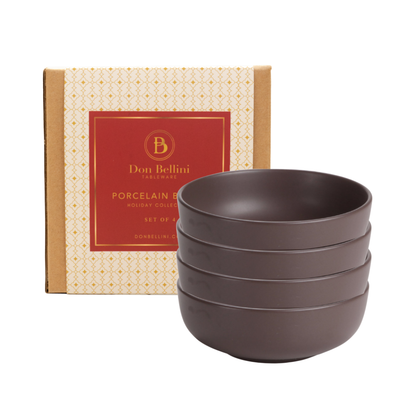 De Terra Small Bowl Set [SET OF 4]- Brown - DON BELLINI #DB2329013-S