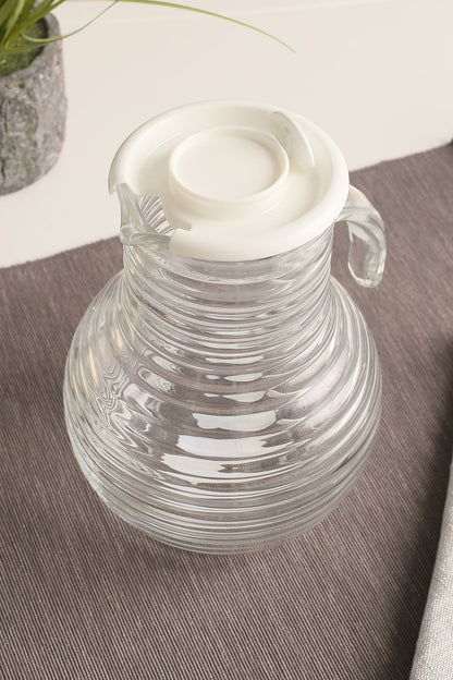 VIVA JUG WITH SOLID WHITE LID - BORMIOLI ROCCO # 1.35800