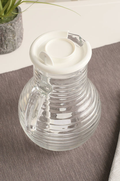 VIVA JUG WITH SOLID WHITE LID - BORMIOLI ROCCO # 1.35800