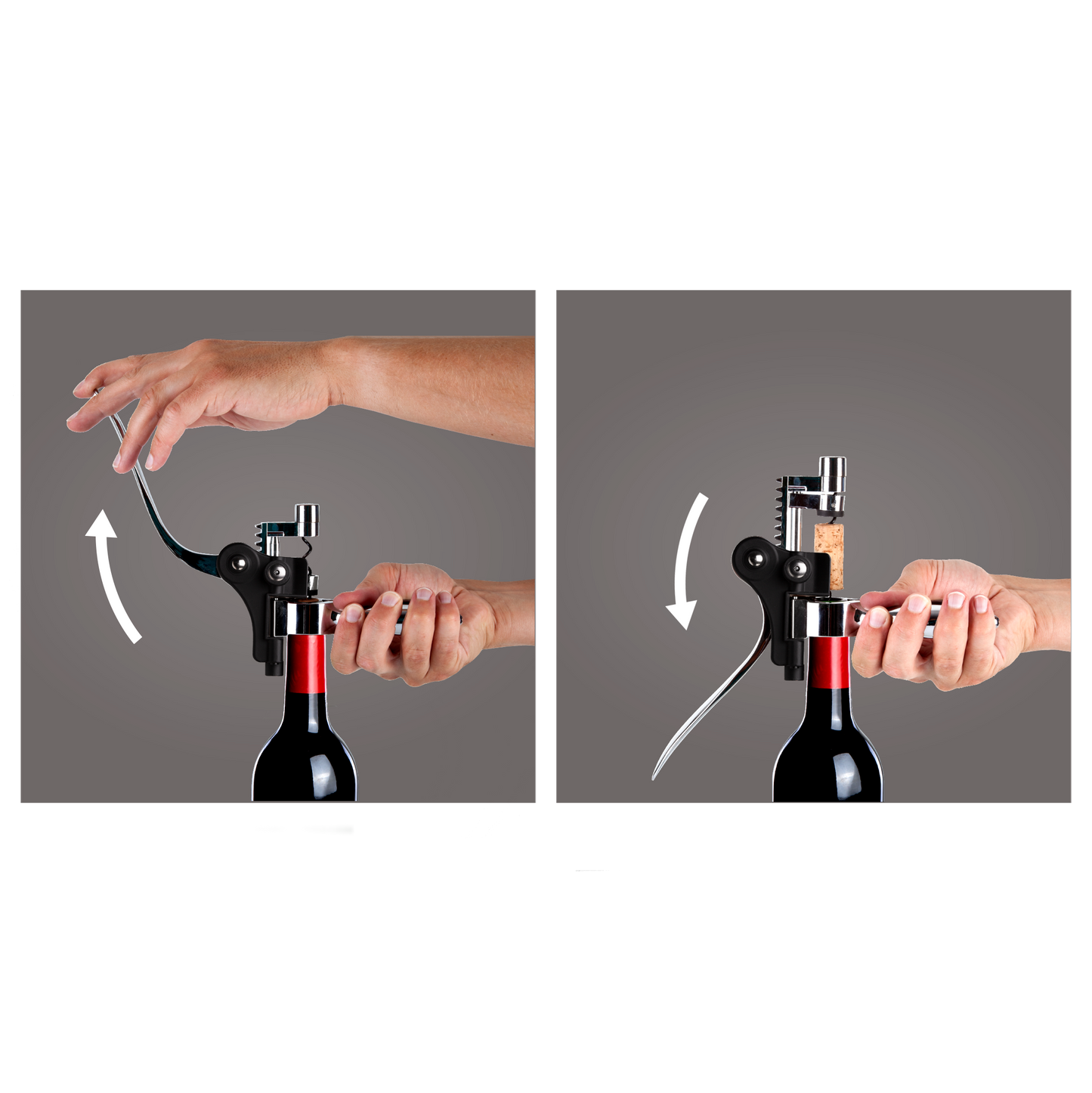 LEVER CORKSCREW HORIZONTAL BLACK - VACU VIN #6651460
