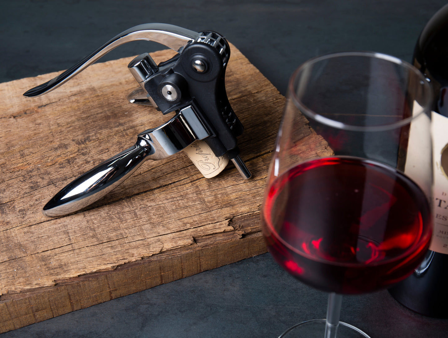 LEVER CORKSCREW HORIZONTAL BLACK - VACU VIN #6651460