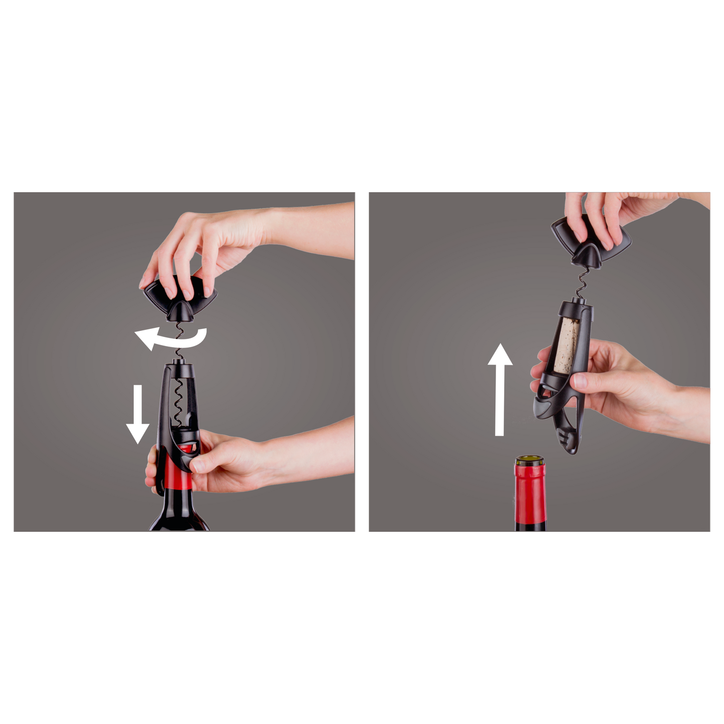 Twister Corkscrew with Bottle Grip - Black - VACU VIN #6881460