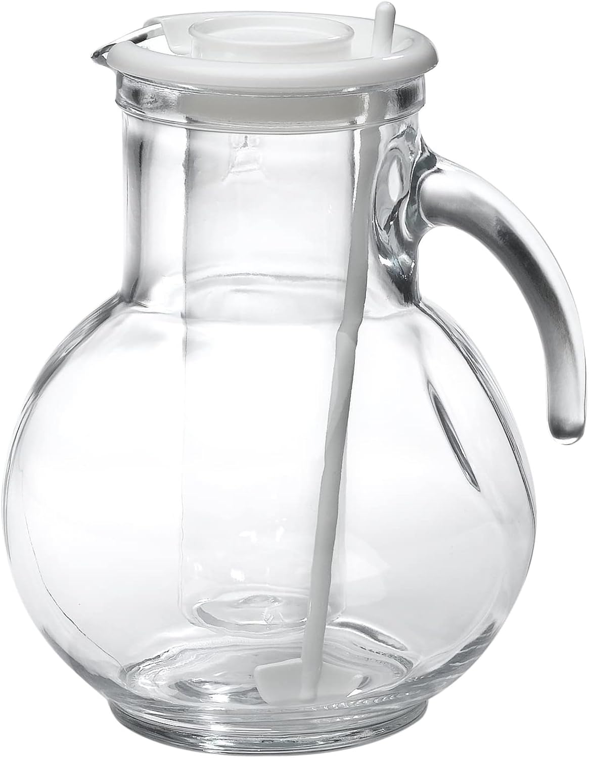 KUFRA JUG WITH SOLID WHITE LID - BORMIOLI ROCCO # 1.35729