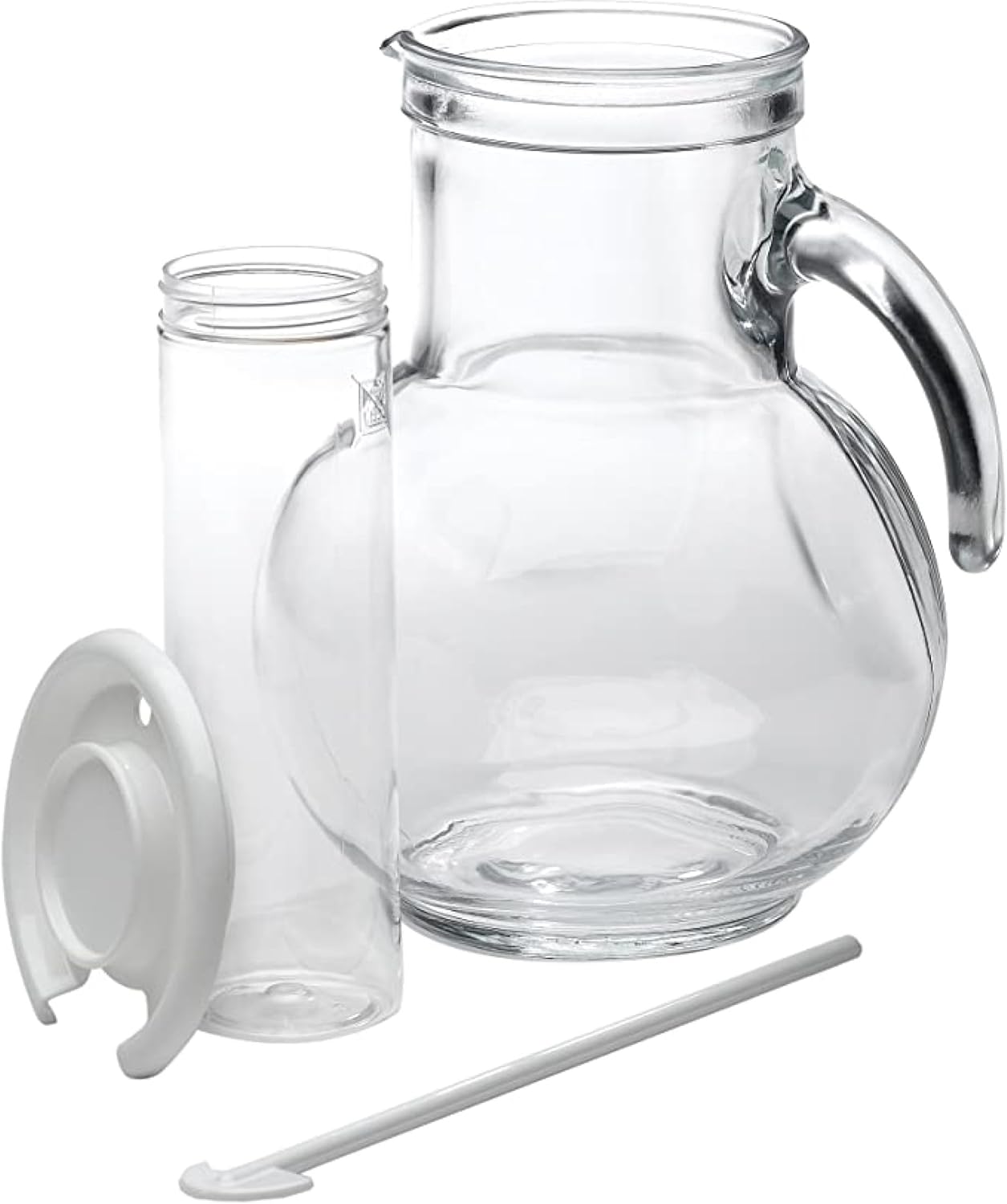 KUFRA JUG WITH SOLID WHITE LID - BORMIOLI ROCCO # 1.35729