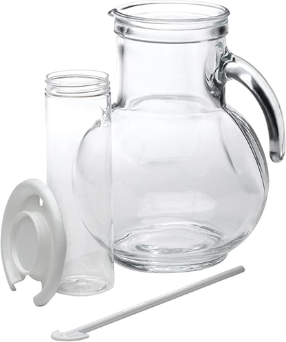 KUFRA JUG WITH SOLID WHITE LID - BORMIOLI ROCCO # 1.35729