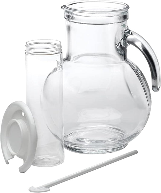 KUFRA JUG WITH SOLID WHITE LID - BORMIOLI ROCCO # 1.35729
