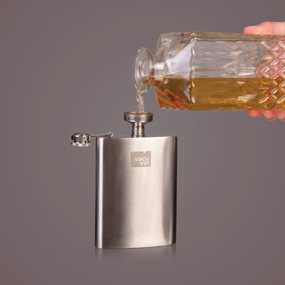 HIP FLASK & FUNNEL - STAINLESS STEEL