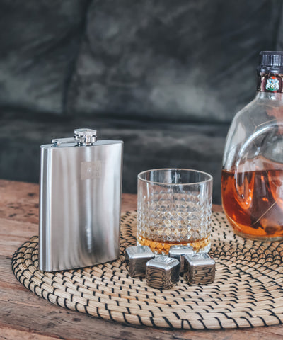 HIP FLASK & FUNNEL - STAINLESS STEEL