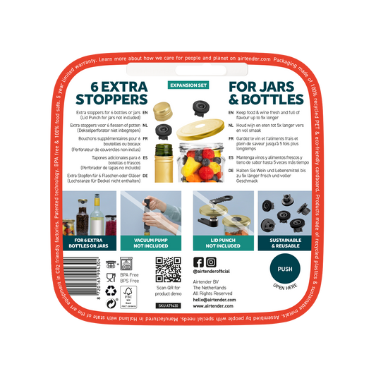 EXTRA STOPPERS 6-PC BLISTER PACK - AIRTENDER #AT9430