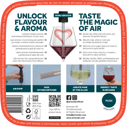 WINE AERATOR BLISTER PACK - AIRTENDER #AT9440