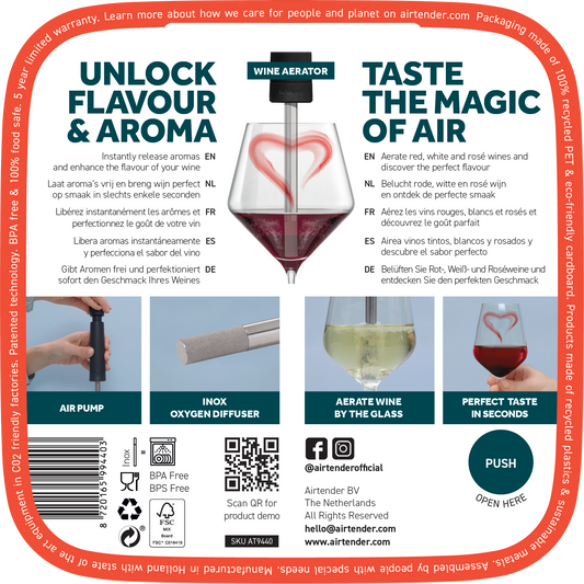 WINE AERATOR BLISTER PACK - AIRTENDER #AT9440