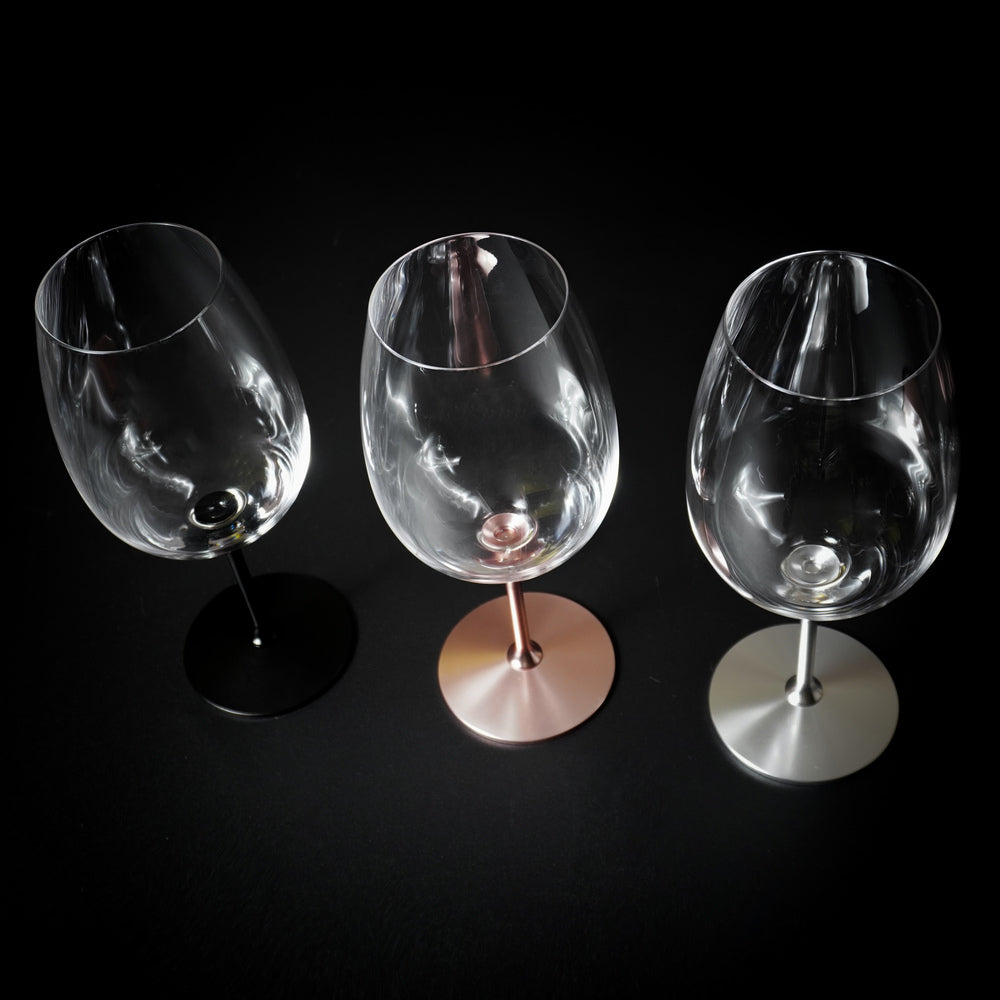 CRYSTAL SPINNING GLASS BORDEAUX (ROSE GOLD) - CRYSTOCRAFT #CRY-SPINGLASS-RG