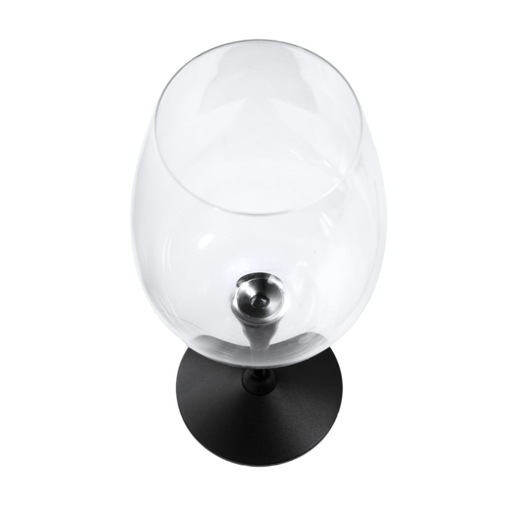 CRYSTAL SPINNING GLASS BORDEAUX (BLACK) - CRYSTOCRAFT #CRY-SPINGLASS-BK