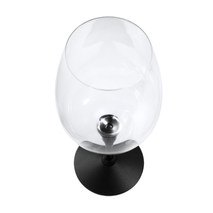 CRYSTAL SPINNING GLASS BORDEAUX (BLACK) - CRYSTOCRAFT #CRY-SPINGLASS-BK