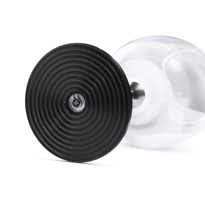 CRYSTAL SPINNING GLASS BORDEAUX (BLACK) - CRYSTOCRAFT #CRY-SPINGLASS-BK