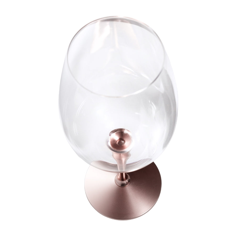 CRYSTAL SPINNING GLASS BORDEAUX (ROSE GOLD) - CRYSTOCRAFT #CRY-SPINGLASS-RG