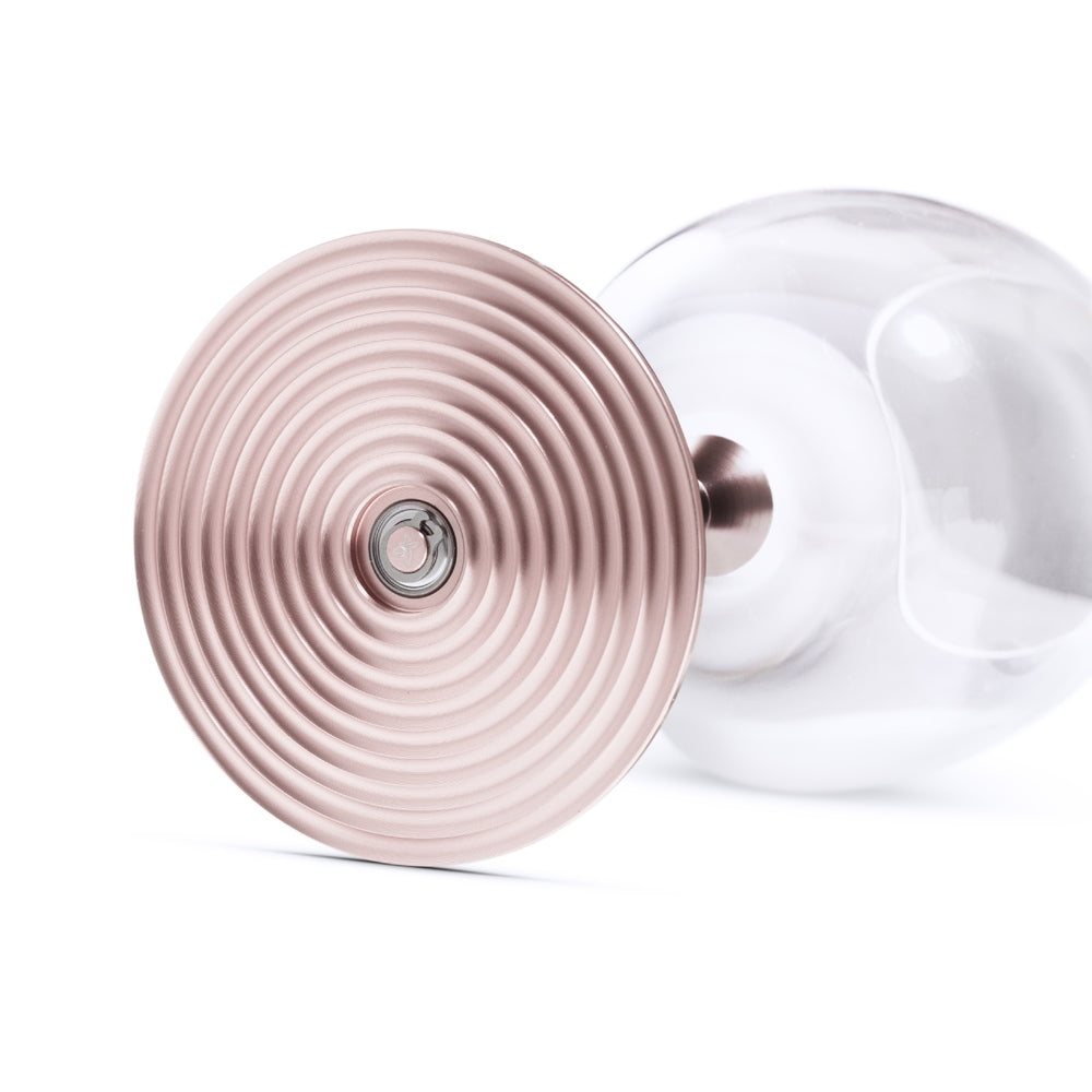 CRYSTAL SPINNING GLASS BORDEAUX (ROSE GOLD) - CRYSTOCRAFT #CRY-SPINGLASS-RG