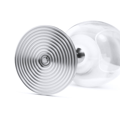CRYSTAL SPINNING GLASS BORDEAUX (SILVER) - CRYSTOCRAFT #CRY-SPINGLASS-SL