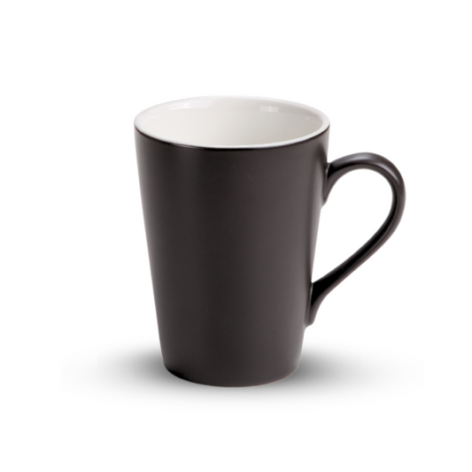 DE TERRA V SHAPE MUG 270ML l 8 x 10.5CM - MATT BLACK - DON BELLINI # DB2139227