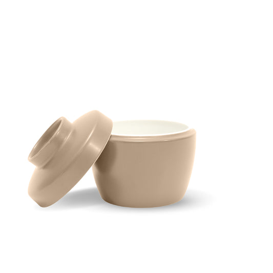 DE TERRA SOUP BOWL WITH LID 4" l 10CM - SANDY KHAKI - DON BELLINI # DB2220210