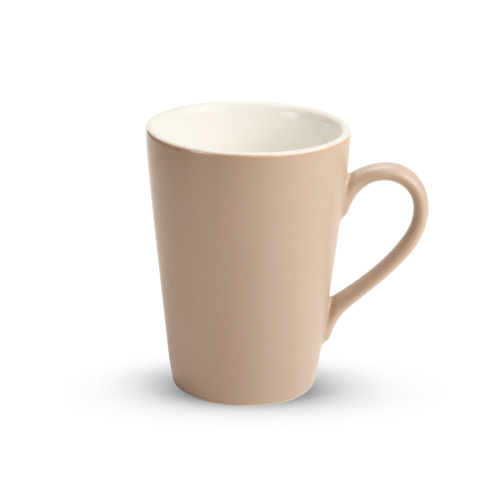 DE TERRA V SHAPE MUG 270ML l 8 x 10.5CM - SANDY KHAKI - DON BELLINI # DB2239227