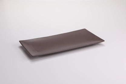 DE TERRA RECT. PLATE 13" l 33 CM - DARK BROWN - DON BELLINI # DB2313033