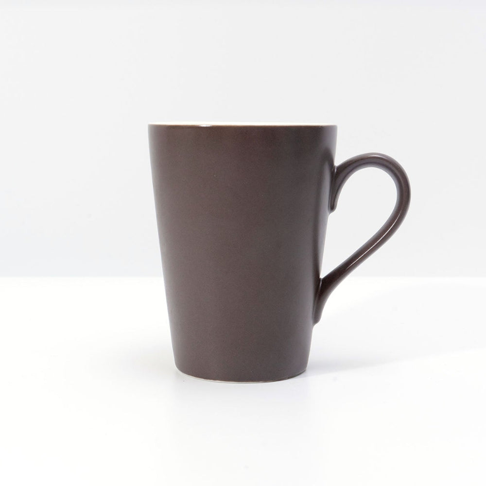 DE TERRA V SHAPE MUG 270ML l 8 x 10.5CM - DARK BROWN - DON BELLINI # DB2339227