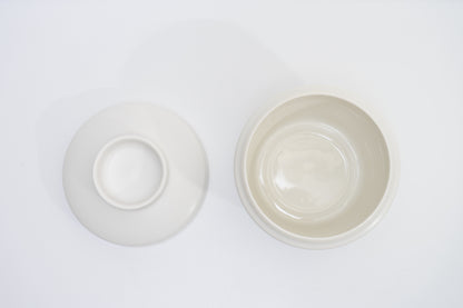 DE TERRA SOUP BOWL WITH LID 4" l 10CM - LUSTRE PEARL - DON BELLINI # DB2620210