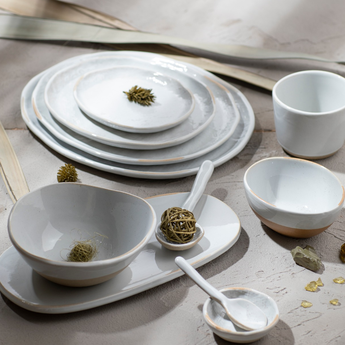 CRAFTSTONE PLATES SET 8.25"[SET OF 4]- BEACON GREY - DON BELLINI #DB7110120-S
