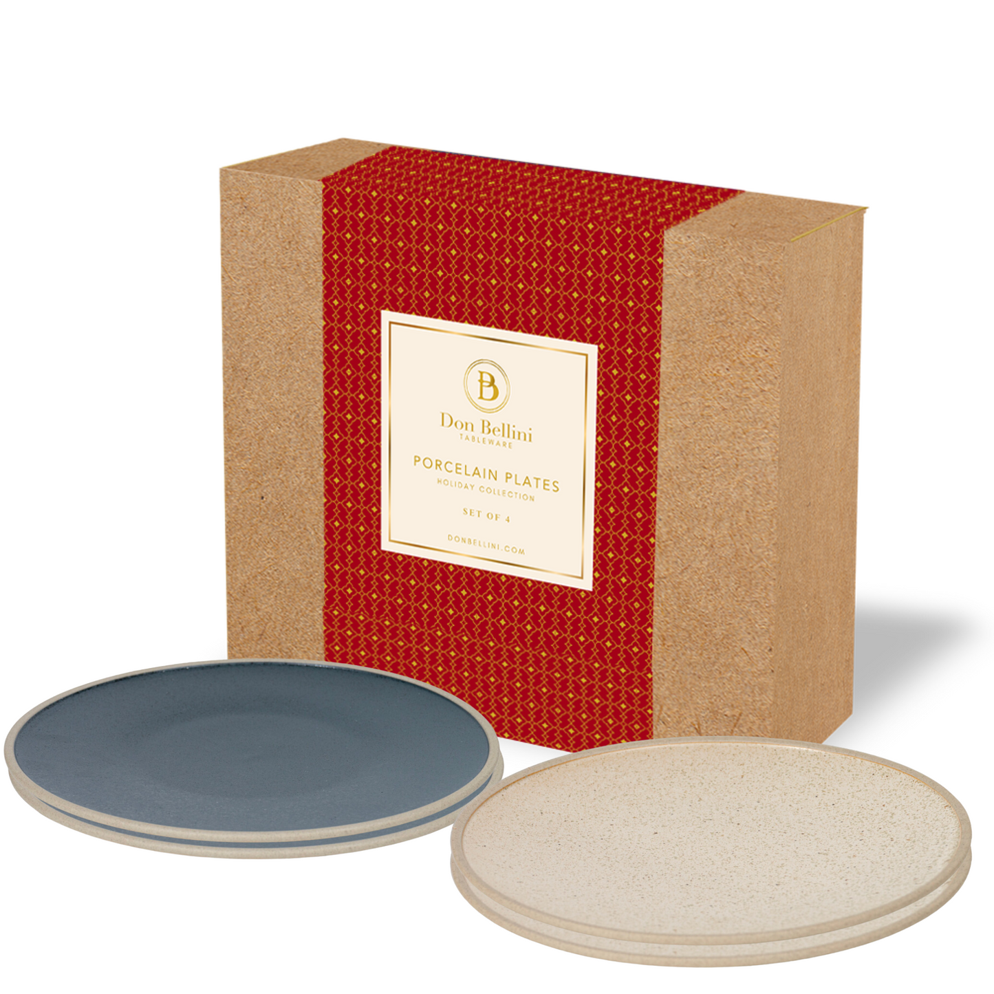 NIGHT & DAY SALAD PLATES SET 8.25"[SET OF 4]- DON BELLINI #DB8110120-S
