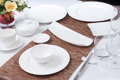 FINE CHINA SUSHI / CANAPE DISH 12" X 4.7" | 30.5 X 12 CM - WHITE - DON BELLINI # DB3013031
