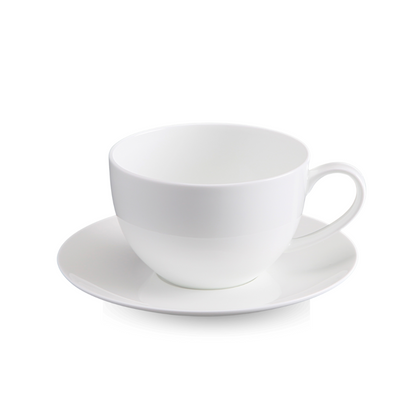 BONE CHINA CUP & SAUCER - WHITE - DON BELLINI # DB1030027