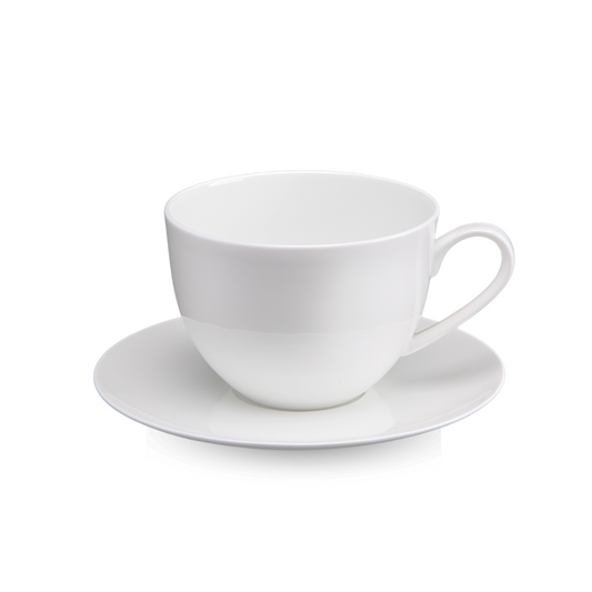 BONE CHINA CUP & SAUCER - WHITE - DON BELLINI # DB1030036