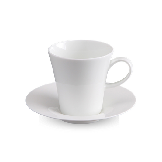 BONE CHINA CUP & SAUCER - WHITE - DON BELLINI # DB1030117