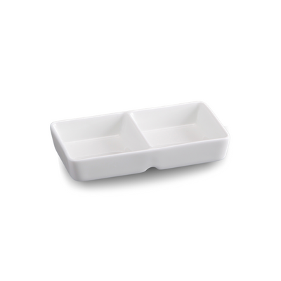 BONE CHINA DIVIDED DISH - WHITE - DON BELLINI # DB106SD2C