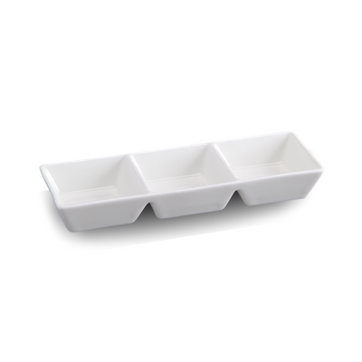 BONE CHINA DIVIDED DISH - WHITE - DON BELLINI # DB106SD3C