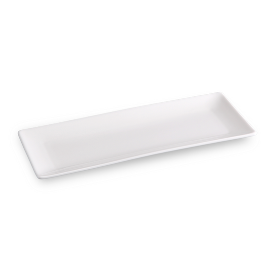 FINE CHINA SUSHI / CANAPE DISH 12" X 4.7" | 30.5 X 12 CM - WHITE - DON BELLINI # DB3013031