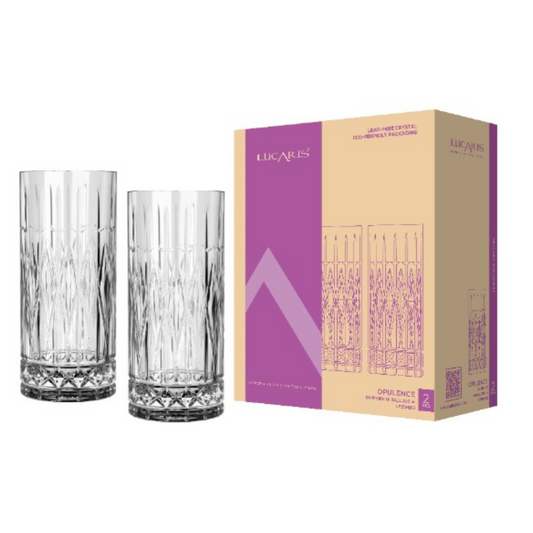 OPULENCE SAPPHIRE HI BALL(SET OF 2) - LUCARIS #3LP25HB1202G0001