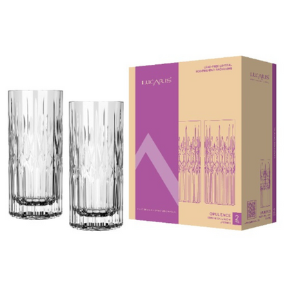 OPULENCE RUBY HI BALL(SET OF 2) - LUCARIS #3LP27HB1202G0001