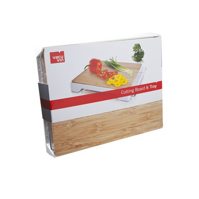 CUTTING BOARD & TRAY BAMBOO WITH SLEEVE