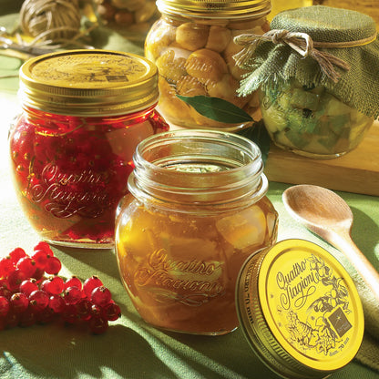 QUATTRO STORAGE JAR WITH GOLD LID - BORMIOLI ROCCO # 3.65630