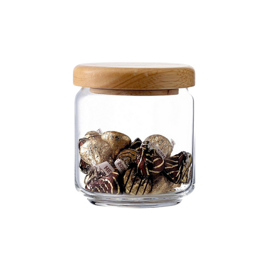 POP JAR W/WOODEN LID - OCEAN # 5B2517G0001